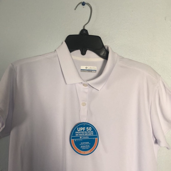 Woman’s white Columbia top size XL UPF 50 Enjoy the Sun Safely - Picture 2 of 8